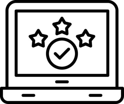 completed task Line Icon Design Element vector