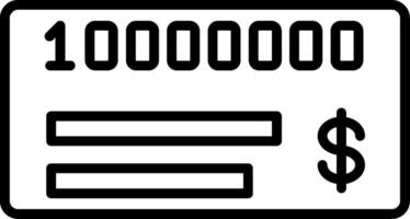 Cheque Line Icon Design Element vector