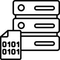 Master Data Line Icon Design Element vector