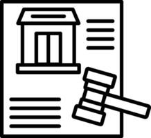 Law Line Icon Design Element vector
