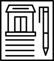 Contract Line Icon Design Element vector