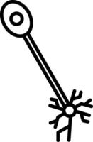 Unipolar Neuron Line Icon Design Element vector