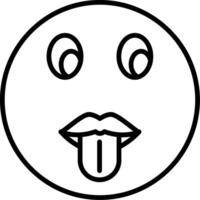 Tongue Line Icon Design Element vector