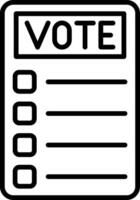 Voting Listing Line Icon Design Element vector