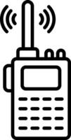 Walkie Talkie Line Icon Design Element vector