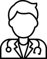 Doctor Line Icon Design Element vector