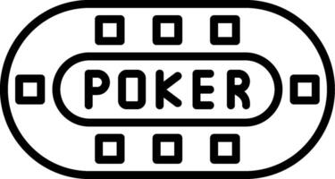 Poker Table Line Icon Design Element vector