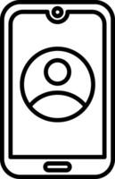 Smartphone Line Icon Design Element vector