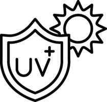 UV Protection Line Icon Design Element vector