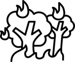 Wildfire Line Icon Design Element vector
