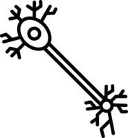 Bipolar Neuron Line Icon Design Element vector