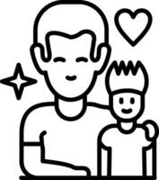 Best Dad Line Icon Design Element vector