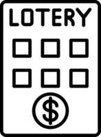 Lottery Line Icon Design Element vector