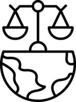 Global Laws Line Icon Design Element vector