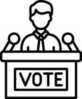 Politician Line Icon Design Element vector
