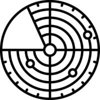 Radar Line Icon Design Element vector