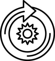 Sun Line Icon Design Element vector