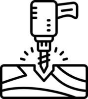 Drill Line Icon Design Element vector