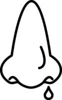 Nose Line Icon Design Element vector