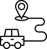 Route Line Icon Design Element vector