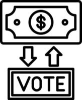 Corruption Line Icon Design Element vector