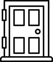 Door Line Icon Design Element vector