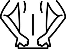 Back Line Icon Design Element vector