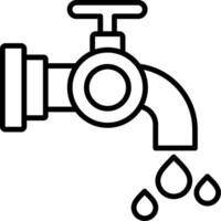 Faucet Line Icon Design Element vector