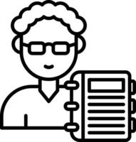 Librarian Line Icon Design Element vector
