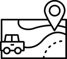 Map Travel Line Icon Design Element vector