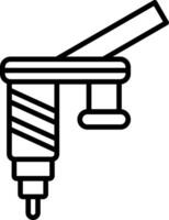 Injector Line Icon Design Element vector