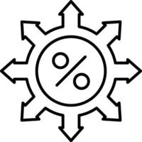 Percentage Line Icon Design Element vector