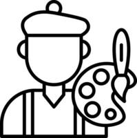 Artist Line Icon Design Element vector