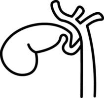 Gallbladder Line Icon Design Element vector