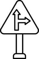 Right Turn Line Icon Design Element vector