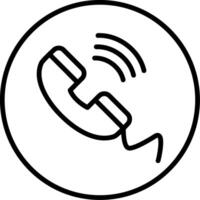 phone call Line Icon Design Element vector