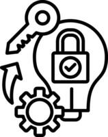 Key Skills Line Icon Design Element vector