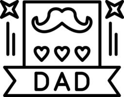 Best Dad Line Icon Design Element vector