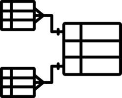 Data Model Line Icon Design Element vector