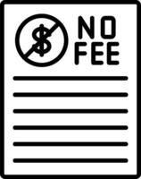 No Fee Icon Desing Element vector
