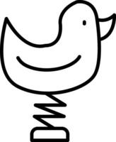 Kiddie Ride Line Icon Design Element vector