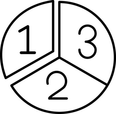 Pie Chart Line Icon Design Element