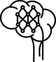 Neural Circuit Line Icon Design Element vector