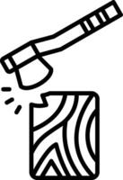 Wood Line Icon Design Element vector