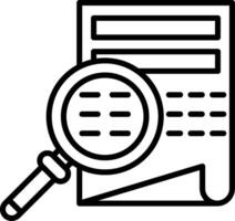 Investigation Line Icon Design Element vector