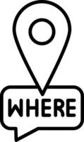 Where Icon Desing Element vector