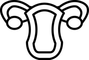 Uterus Line Icon Design Element vector