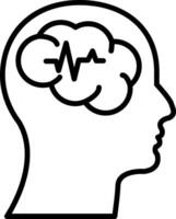 Epilepsy Line Icon Design Element vector