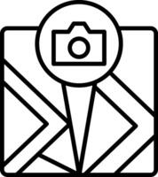 Point Of Interest Line Icon Design Element vector
