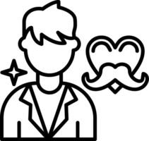 Best Dad Line Icon Design Element vector